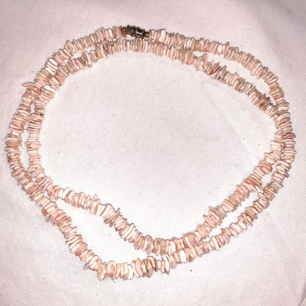 Puka Chip Shell Surfer Beach Necklace Approx 30”